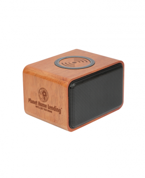 Wood Bluetooth Speaker with Wireless Charging Pad